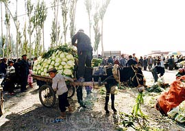The Sunday bazaar in Kashgar